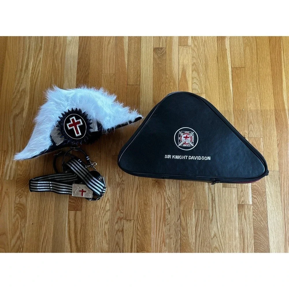 Sir Knights Templar Masonic Templer Outfit Hat Shoulder Boards Sword Belt Case‌‌ - Picture 7 of 16